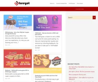 Beeyot.com(YOT believe in quality recipe and survey) Screenshot