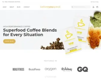 Beforeyouspeakcoffee.com(Beforeyouspeak Coffee) Screenshot