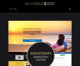 Begingoldmarketing.com(Karatbars Marketing System) Screenshot