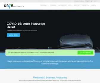 Begininsurance.ca(Ontario Insurance Brokers for Personal) Screenshot