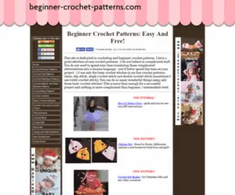 Beginner-Crochet-Patterns.com(Beginner Crochet Patterns Are Easy To Read and To Follow) Screenshot