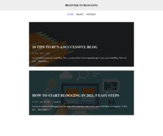 Beginnertobloigging.com(BEGINNER TO BLOGGING) Screenshot