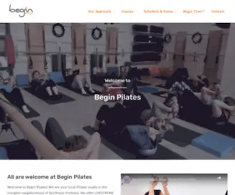 Beginpilates.com(Begin Pilates) Screenshot