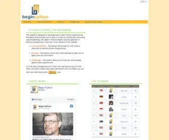 Beginpython.com(Python) Screenshot