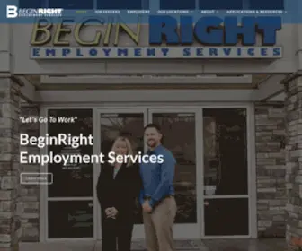 Beginright.com(Employment Services) Screenshot