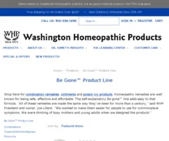 Begone.com(Homeopathic Products) Screenshot