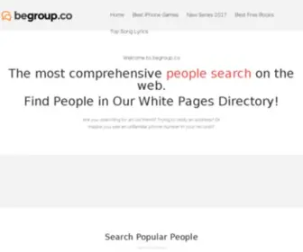 Begroup.co(Free People Search) Screenshot