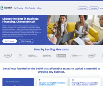 Behalf.com(Accelerate cash flow and power your business with Behalf) Screenshot