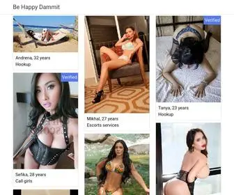 Behappydammit.com(Independent escorts and incall escort) Screenshot