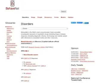 Behavenet.com(Comprehensive Guide to Psychiatric Drugs & Diagnoses) Screenshot