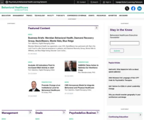 Behavioral.net(Behavioral Healthcare Magazine) Screenshot