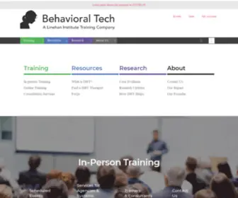 Behavioraltech.com(Training, Continuing Education in Dialectical Behavior Therapy (DBT)) Screenshot