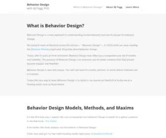 Behaviordesign.info(Behavior Design) Screenshot