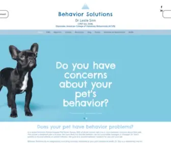 Behaviorsolutions.guru(Behavior Solutions for pets) Screenshot