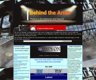 Behindthearras.com(Behind the arras) Screenshot