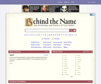 Behindthename.com(The Meaning and History of First Names) Screenshot