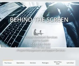 Behindthescreensva.com(Behind The Screen What can we do) Screenshot