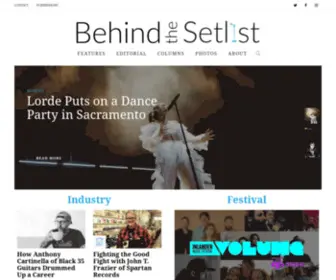 Behindthesetlist.com(Behind the Setlist) Screenshot