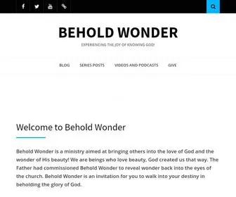 Beholdwonder.com(Behold Wonder) Screenshot
