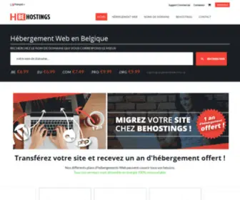 Behostings.be(Hébergement Web en Belgique) Screenshot
