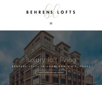 Behrenscondos.com(Downtown Waco Living) Screenshot