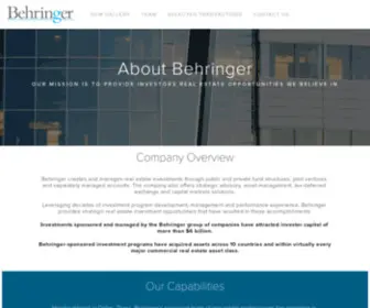 Behringerinvestments.com(Behringer Investments) Screenshot