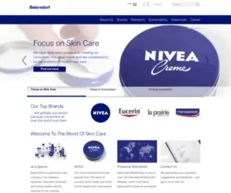 Beiersdorf-ME.com(The world of skin care. Beiersdorf) Screenshot