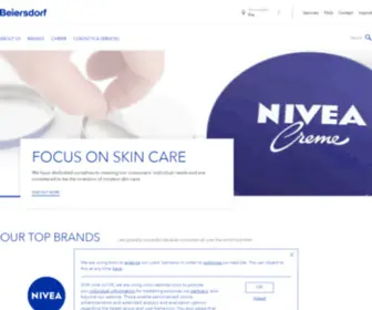 Beiersdorf.ie(The world of skin care. Beiersdorf) Screenshot