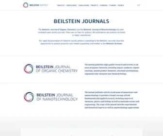 Beilstein-Journals.org(Beilstein Journals) Screenshot
