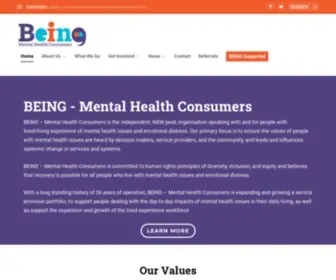 Being.org.au(Mental Health Consumers Inc) Screenshot