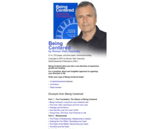 Beingcentered-Thebook.com(Being Centered by Roman Oleh Yaworsky) Screenshot