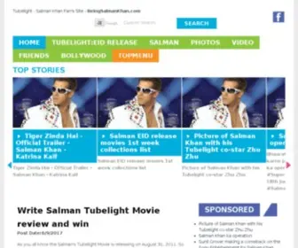 Beingsalmankhan.com(Salman khan Fan Site) Screenshot