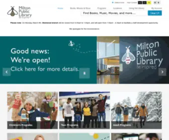 Beinspiredatmpl.ca(Milton Public Library) Screenshot
