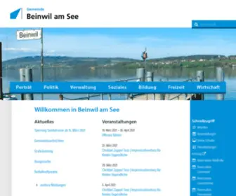 Beinwilamsee.ch(Willkommen in Beinwil am See) Screenshot