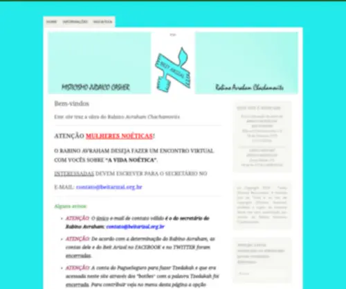 Beitarizal.org.br(Misticismo Judaico Casher) Screenshot