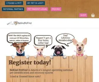 Bekindpetfind.com(BeKind PetFind) Screenshot