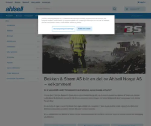 Bekkenstrom.no(Arbeidsklær) Screenshot