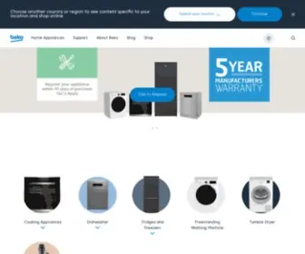 Beko.com.au(Beko Home Appliances) Screenshot