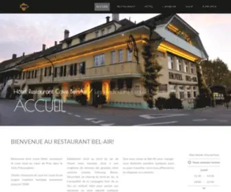 Bel-Air-Lac.ch(Hôtel Restaurant Cave Bel) Screenshot