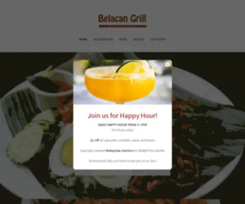 Belacangrillmalaysianbistro.com(Belacan Grill Malaysian Bistro) Screenshot