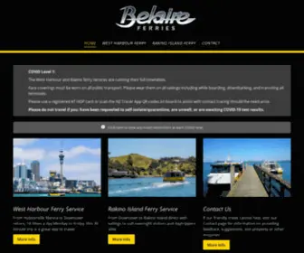 Belaire.co.nz(Belaire Ferries) Screenshot