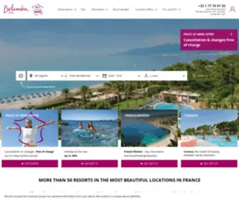 Belambra.com(Belambra hotels and resorts in France) Screenshot