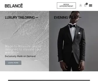 Belance.com.au(Made to Measure Suits) Screenshot