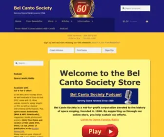 Belcantosociety.org(The Bel Canto Society Store) Screenshot