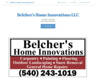 Belchershomeinnovationsllc.com(Belcher’s Home Innovations LLC) Screenshot