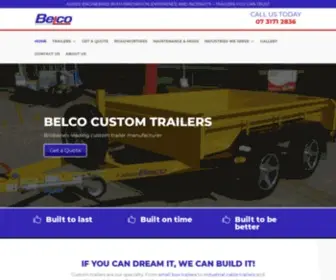 Belcocustomtrailers.com.au(Belco Custom Trailers Brisbane) Screenshot