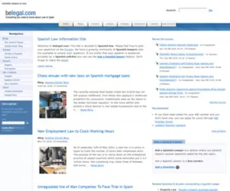 Belegal.com(A Spanish Lawyer will answer your Questions about Spanish law) Screenshot