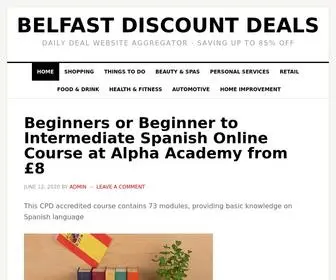 Belfastdiscountdeals.co.uk(Daily deal website aggregator) Screenshot