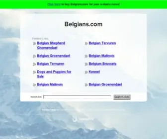 Belgians.com(Belgian Shepherds) Screenshot