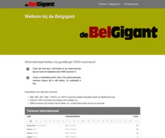 Belgigant.nl(De Belgigant) Screenshot